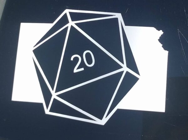 D20 State Pride vinyl car computer decal sticker - Image 3