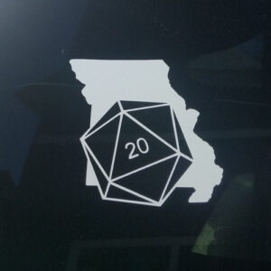 D20 State Pride vinyl car computer decal sticker