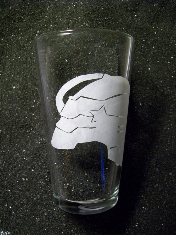 FMA Fullmetal Alchemist fanart Alphonse Elric etched pint glass tumbler cup - Image 2