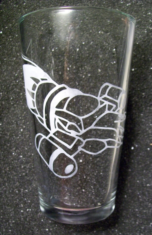 Firefly Serenity fanart etched pint glass beer tumbler - Image 2