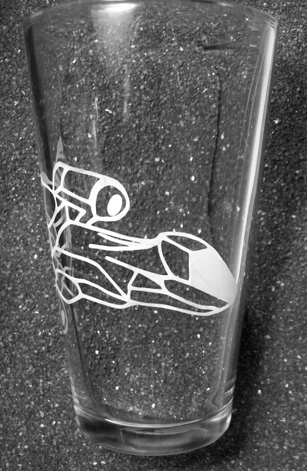 Firefly Serenity fanart etched pint glass beer tumbler