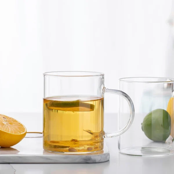 450ml Customized Logo Single Wall Lead Free Clear Borosilicate Glass Coffee Mugs With Handle - Image 6