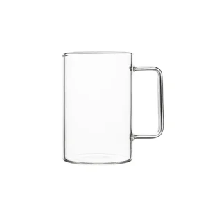 9oz Eco Friendly Borosilicate Material Customize Glass Tea and Coffee Mug With Microwave Safe