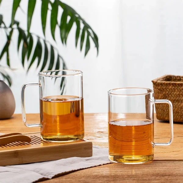 9oz Eco Friendly Borosilicate Material Customize Glass Tea and Coffee Mug With Microwave Safe - Image 2