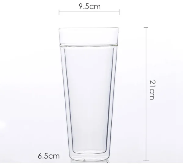Barware Custom Borosilicate Double Wall Glasses Tumbler Cups Beer Pint Glass Double Layer Drinking Glass - Image 6