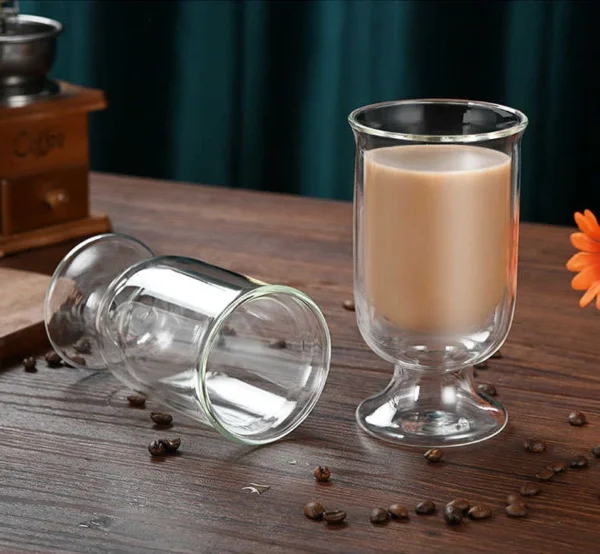 Clear Custom Borosilicate Double Wall Glasses Tumbler Cups Goblet Double Layer Espresso Latte Cups Coffee Tea Drinking Glass - Image 6