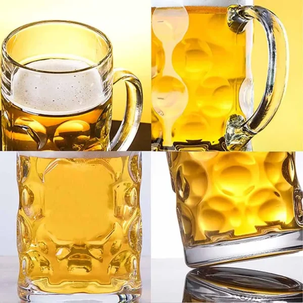 Large Heavy Bottom Custom Logo 1 Litre Dinking German Beer Glass Mug Stein - Image 3