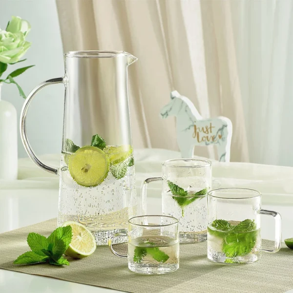 Drinking Tea Mug Single Wall Transparent Coffee Glass Cup With Handle - Image 2