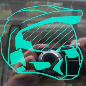 Halo Master Chief helmet vinyl car decal computer laptop sticker