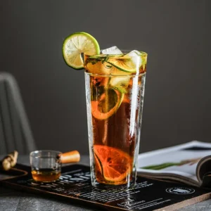 Barware Custom Borosilicate Double Wall Glasses Tumbler Cups Beer Pint Glass Double Layer Drinking Glass
