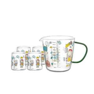 Customized Logo Single Wall High Borosilicate Coffee Gass Cup Coffee & Tea Dinnerware Glass Mug Sets Luxury
