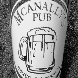 Harry Dresden Files fanart McAnally's Pub neutral territory etched pint glass tumbler beer glass