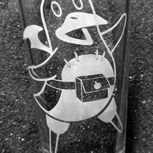 Disgaea Prinny Priny Prini etched pint glass tumbler cup fanart