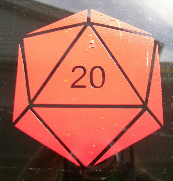 D20 D&D Dice vinyl car decal computer laptop sticker - Image 4